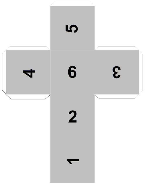 Plantilla de dado D6